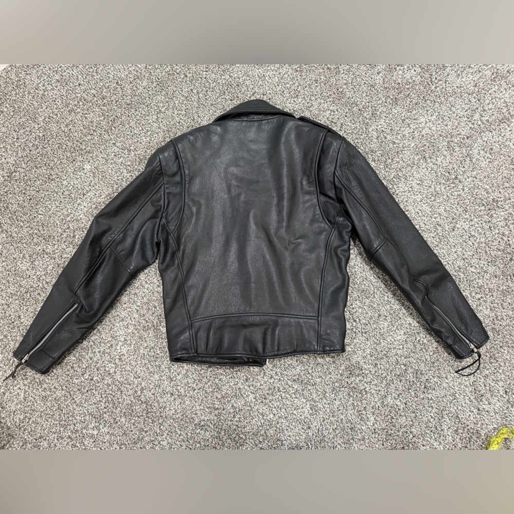 Vintage Open Road leather moto jacket, size men's XS - Picture 11 of 16